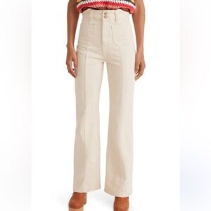 Marine Layer Archive Flare Jeans in Ecru